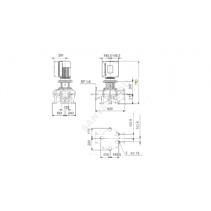 Насос ин-лайн с сухим ротором TPE 125-95/4-S-A-F-A-BAQE PN16 3х380-500В/50 Гц c датчиком перепада давления Grundfos 99114645