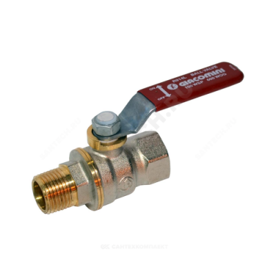 Кран шаровой латунь никель R914L Ду 20 Ру42 ВР/НР полнопроходной рычаг Giacomini R914LX024