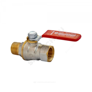 Кран шаровой латунь никель R914L Ду 10 Ру42 ВР/НР полнопроходной рычаг Giacomini R914LX022