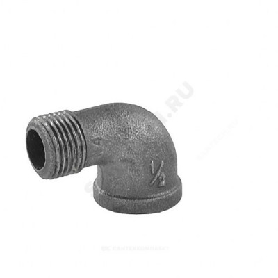 Угольник проходной чугун Ду 80 (3") ВР/НР Fittex PLUS