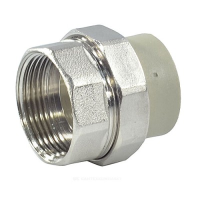 Муфта PP-R комбинированная разъемная серая ВР Дн 25х3/4" RTP (РосТурПласт) 15517