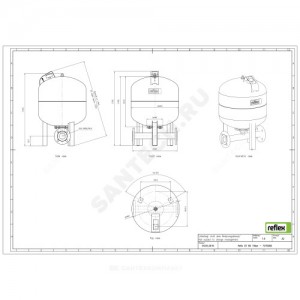 Бак расширительный мембранный DT 80 л 16 бар Reflex 7370000