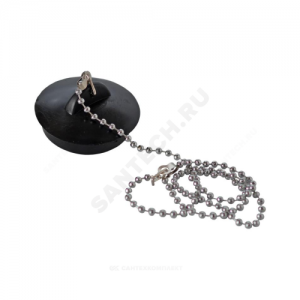 Пробка для ванны резина с цепочкой Симтек 5-0002