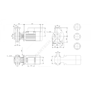 Насос консольно-моноблочный NB150-200/210-168 A-F1-A-BQQE PN10 3х220-240/380-420В/50Гц Grundfos 98974567