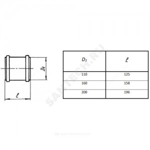 Муфта PP-B ремонтная коричневая Дн 110 б/нап в/к RTP (РосТурПласт) 11632