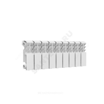 Радиатор алюминиевый Classic 200 9 секций Qну=720 Вт RAL 9016 (белый) Ogint .