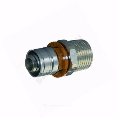Муфта МП латунь пресс Дн 16х3/4" Ру10 НР MLC Uponor 1014534