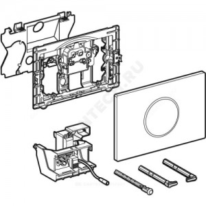 Система управления смывом для унитаза Sigma 10 ик-датчик белая/позолота подключение к сети Geberit 115.907.KK.1