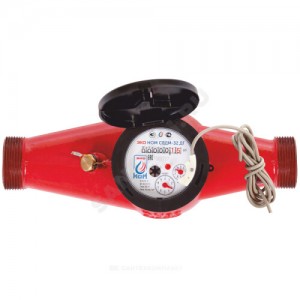 Счётчик г/в и х/в крыльчатый многоструйный Ду 32 Ру16 90С L=260мм резьба импульсный В/К ЭКО НОМ СВДМ32-005