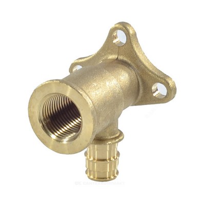 Водорозетка для PE-X латунь Дн 20х1/2" ВР с фланцем РОС