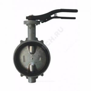 Затвор дисковый поворотный чугун R59W Ду 200 Ру16 межфл с рукояткой диск чугун манжета EPDM Giacomini R59WX020