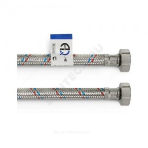 Подводка гибкая для воды нержавеющая оплетка 1/2" г-г L=0,3 м AQUALINE 01412