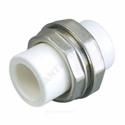 Муфта PP-R разъемная белая наруж пайка Дн 20 RTP (РосТурПласт) 10729