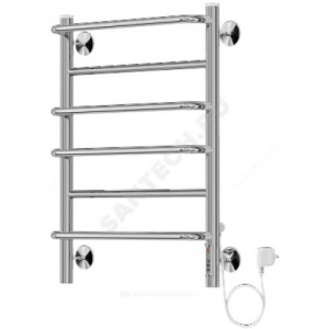 Полотенцесушитель электрический нерж сталь Лесенка 100 Вт 450х650мм 6П со встроенным диммером Евромикс Терминус 4660059580173