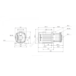 Насос многоступенчатый горизонтальный CM-A 3-8 AQQE PN10 1x220-240В/50 Гц Grundfos 97516569