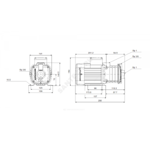 Насос многоступенчатый горизонтальный CM-A 3-2 AQQV PN10 3х220-240/380-415В/50 Гц Grundfos 97516598