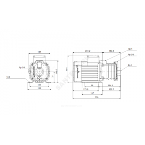Насос многоступенчатый горизонтальный CM-A 3-6 AQQE PN10 3х220-240/380-415В/50 Гц Grundfos 96807027