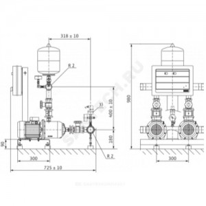 Установка повышения давления CO-2 MHI 203/CE-EB-R Wilo 2785841