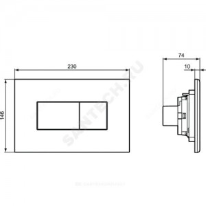 Кнопка для инсталляции SOLEA P2 чёрный Ideal Standard R0110A6