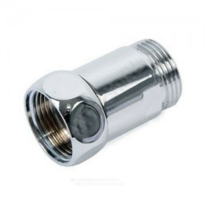 Соединитель для полотенцесушителя латунь Ду 20х25 (3/4"х1") НР/нак/гайка прямой хром 0003-03 Китай