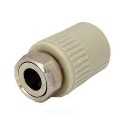 Муфта PP-R комбинированная серая с накидной гайкой Дн 20х3/4" RTP (РосТурПласт) 15915