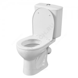 Унитаз-компакт Орион Комфорт белый нижний подвод косой выпуск 2/реж полипропилен Soft close Santeri 1.P403.8.S00.00B.F