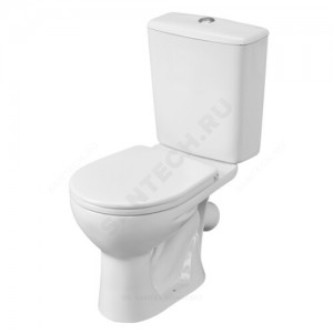 Унитаз-компакт Орион Комфорт белый нижний подвод косой выпуск 2/реж полипропилен Soft close Santeri 1.P403.8.S00.00B.F