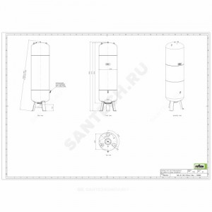 Гидроаккумулятор Refix DE 1000 л 16 бар вертикальный Reflex 7348680
