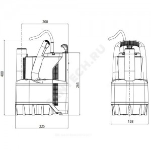 Насос дренажный VERTY NOVA 200 M cо встроенным поплавком DAB 60168793H