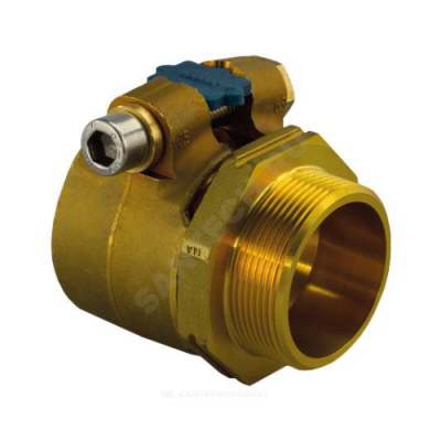 Муфта зажимная для PE-X латунь Дн 25х2,3х1" НР Ру6 Wipex Uponor 1018328