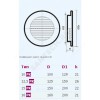 Решетка вентиляционная пластик D 200/D 150 Эра 15РК