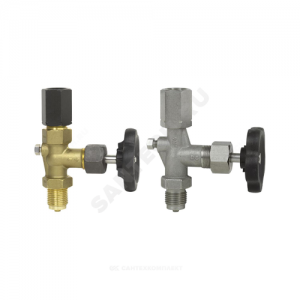 Клапан игольчатый латунь 910.11 Ду 15 Ру25 ВР/НР G1/2" с маховиком без фланца DIN 16270 Wika 9090169