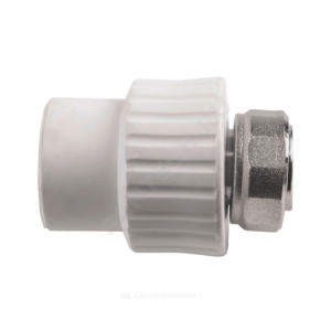Муфта PP-R комбинированная белая с накидной гайкой Дн 20х3/4" на метал. штуцере RTP (РосТурПласт) 10697