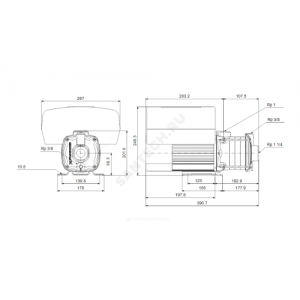 Насос многоступенчатый горизонтальный CME-A 5-4 AQQV 3х380-500В/50 Гц Grundfos 98395371