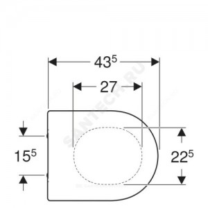 Сиденье для унитаза Acanto дюропласт микролифт Geberit П 500.605.01.2