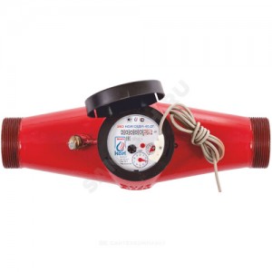 Счётчик г/в и х/в крыльчатый многоструйный Ду 40 Ру16 90С L=300мм резьба импульсный В/К ЭКО НОМ СВДМ40-005