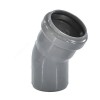 Отвод НПВХ с раструбом серый Дн 50х15гр б/нап в/к 2381036