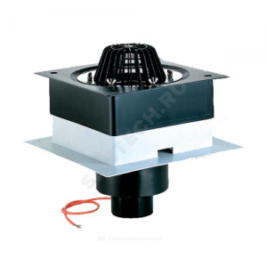 Воронка кровельная HL63.1 с вертикальным выпуском PP Дн 110 с листвоуловителем, электрообогревом, теплоизоляцией, обжимным фланцем HL HL63.1/1