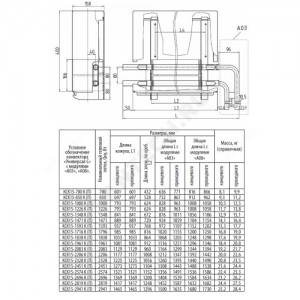 Конвектор настенный концевой "Универсал С" КСК 15 К (А03) (средней глубины) 0.7кВт ниж/п резьба лев Сантехпром 6001503