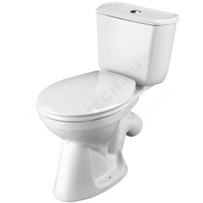 Унитаз-компакт Бриз белый нижний подвод косой выпуск 2/реж дюропласт Santek 1.WH30.2.138