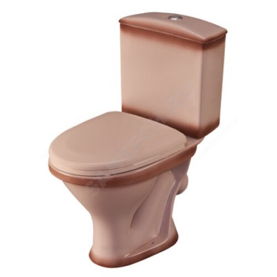 Унитаз-компакт Вест декор беж нижний подвод косой выпуск полипропилен Santeri