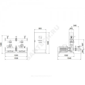 Установка пожаротушения Hydro MX-A 1/1 NB80-200/171 Grundfos 99788952