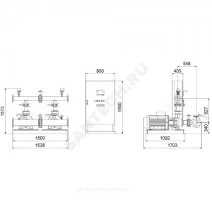 Установка пожаротушения Hydro MX-A 1/1 NB80-250/220 Grundfos 99788958