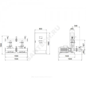 Установка пожаротушения Hydro MX-A 1/1 NB40-125/105 Grundfos 92554364