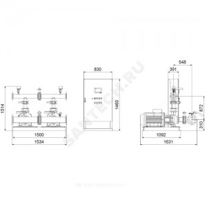 Установка пожаротушения Hydro MX-A 1/1 NB80-160/177 Grundfos 99788951