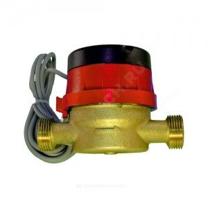 Счётчик г/в крыльчатый одноструйный Ду 15 Ру16 95С L=80мм резьба импульсный В/К ВСГд Тепловодомер