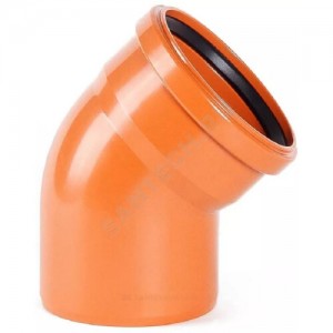 Отвод НПВХ с раструбом коричневый Дн 250х30гр б/нап в/к 2481163