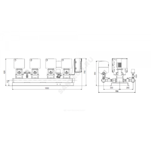 Установка повышения давления Hydro Multi-E 4 CRE3-8 Grundfos 98486662