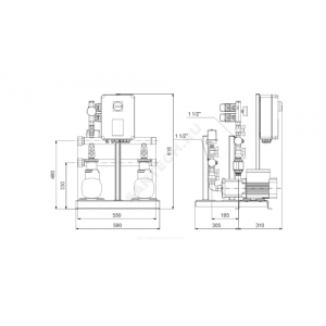 Установка повышения давления Hydro Multi-S 2 CM3-6 1x230V Grundfos 91047061