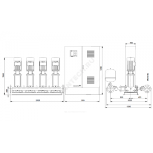Установка повышения давления Hydro MPC-S 4 CR64-4 Grundfos 95044896